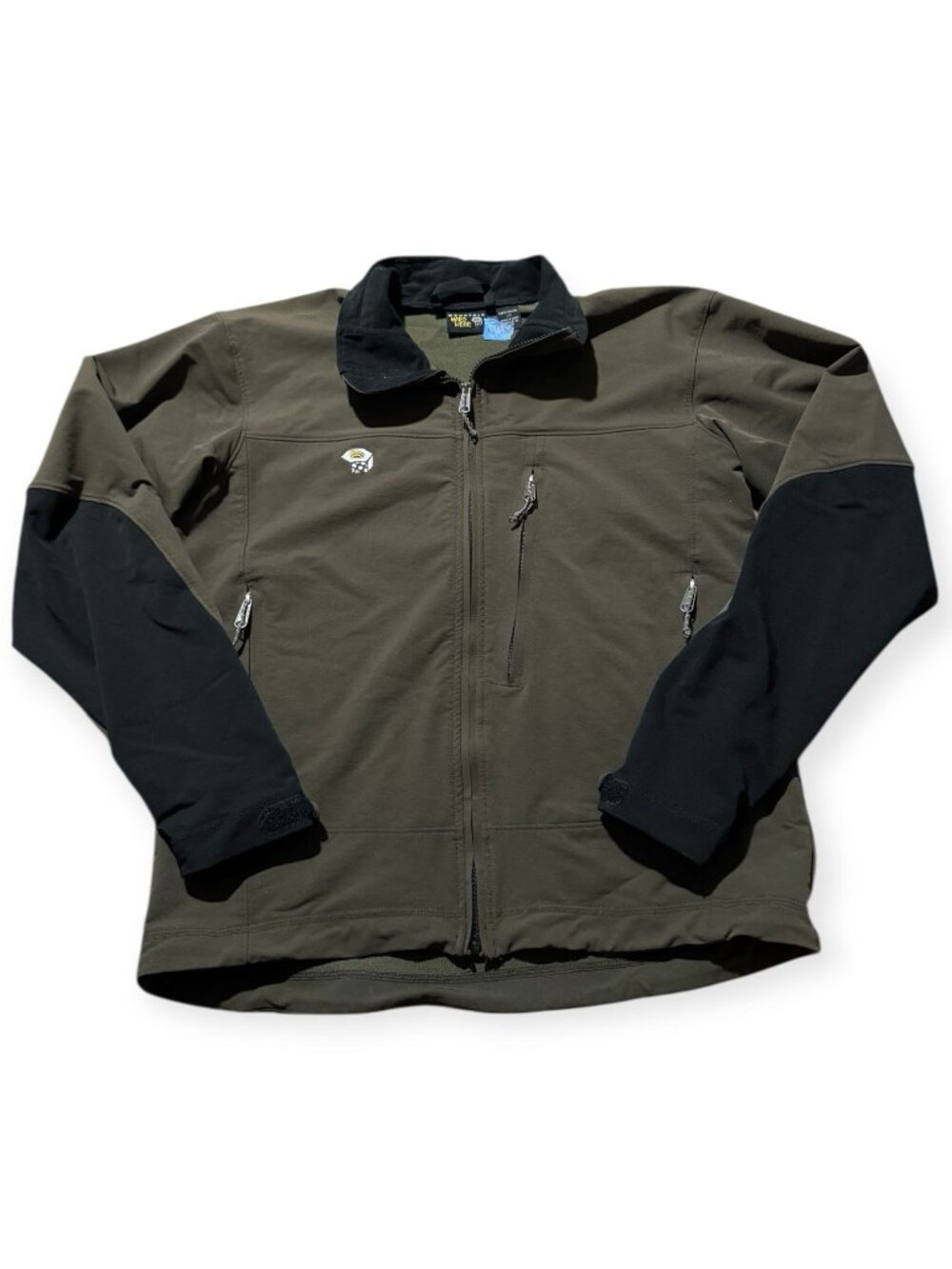 Mountain Hardwear Conduit Softshell Windstopper Jacket Mens Size LRG Olive Brown